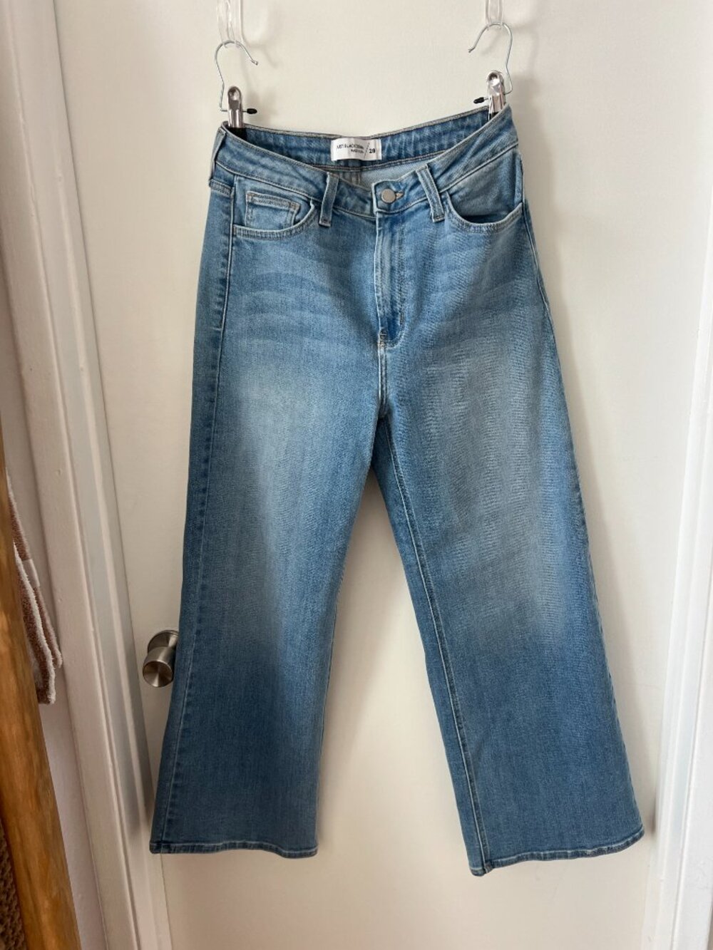 Just Black Denim Wide Leg Jeans Light Wash Size 28